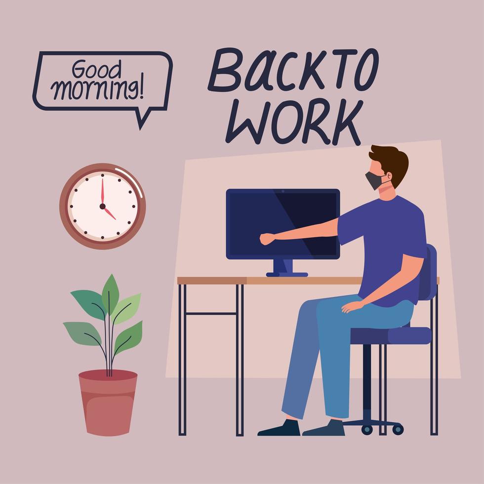 icons of back to work vector