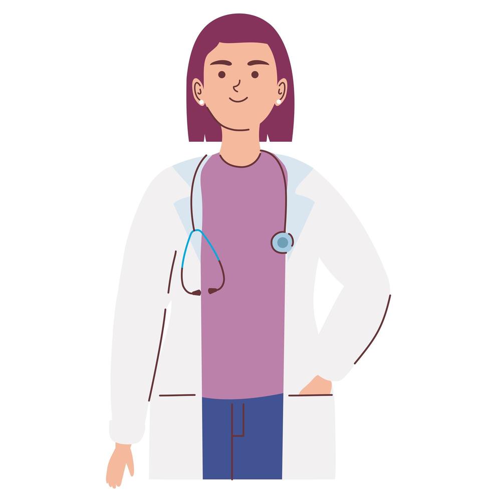 woman doctor professional vector