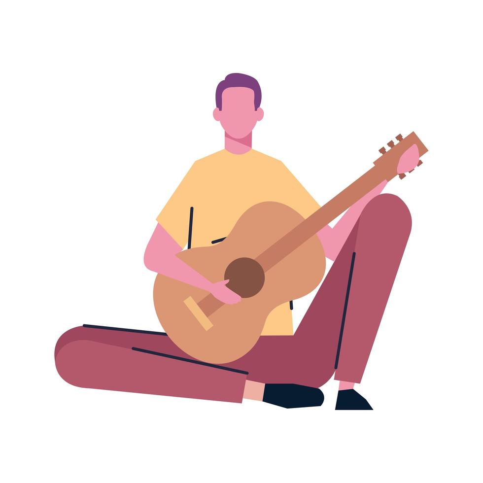 man with guitar vector