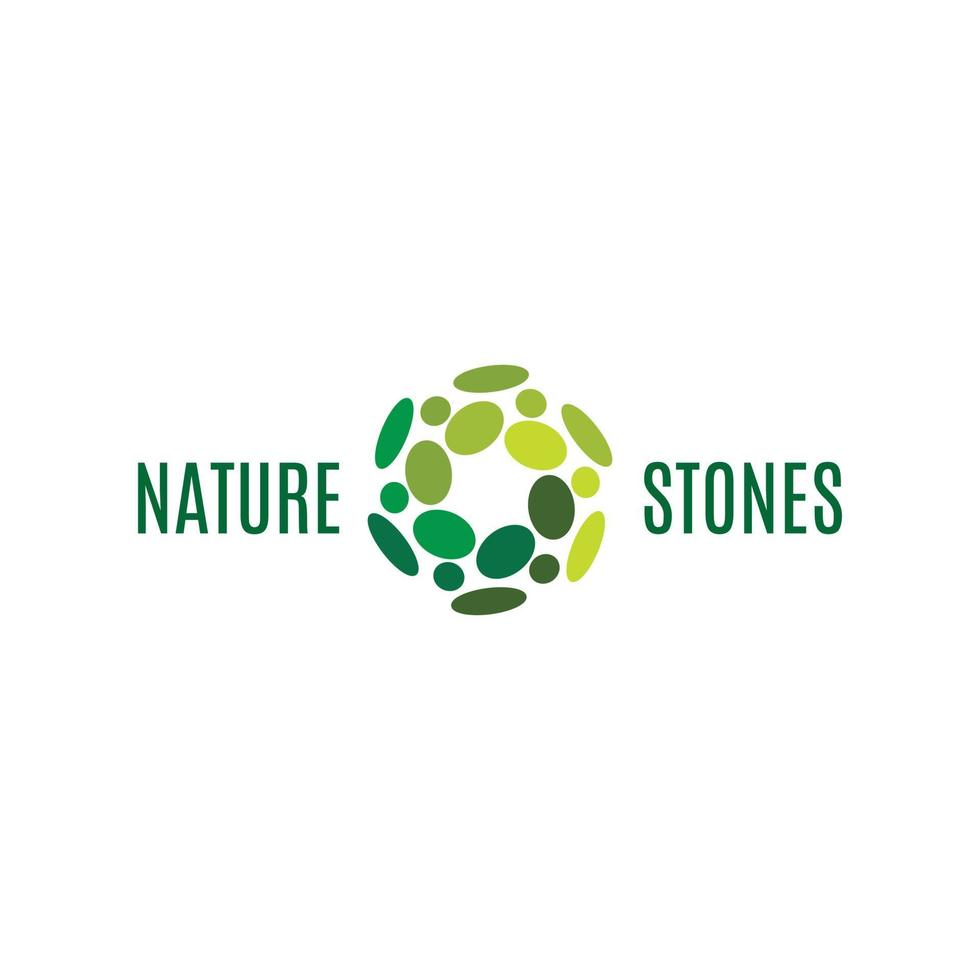 abstract natural stone logo design vector
