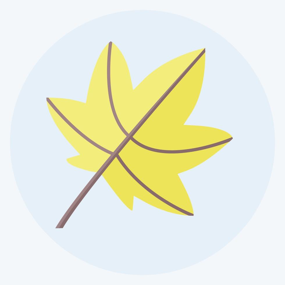 Leaf II Icon in trendy flat style isolated on soft blue background vector