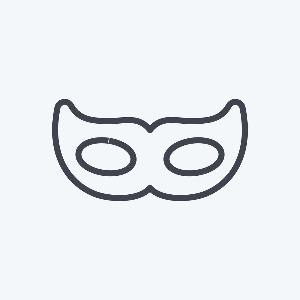 Eyes Mask Icon in trendy line style isolated on soft blue background vector
