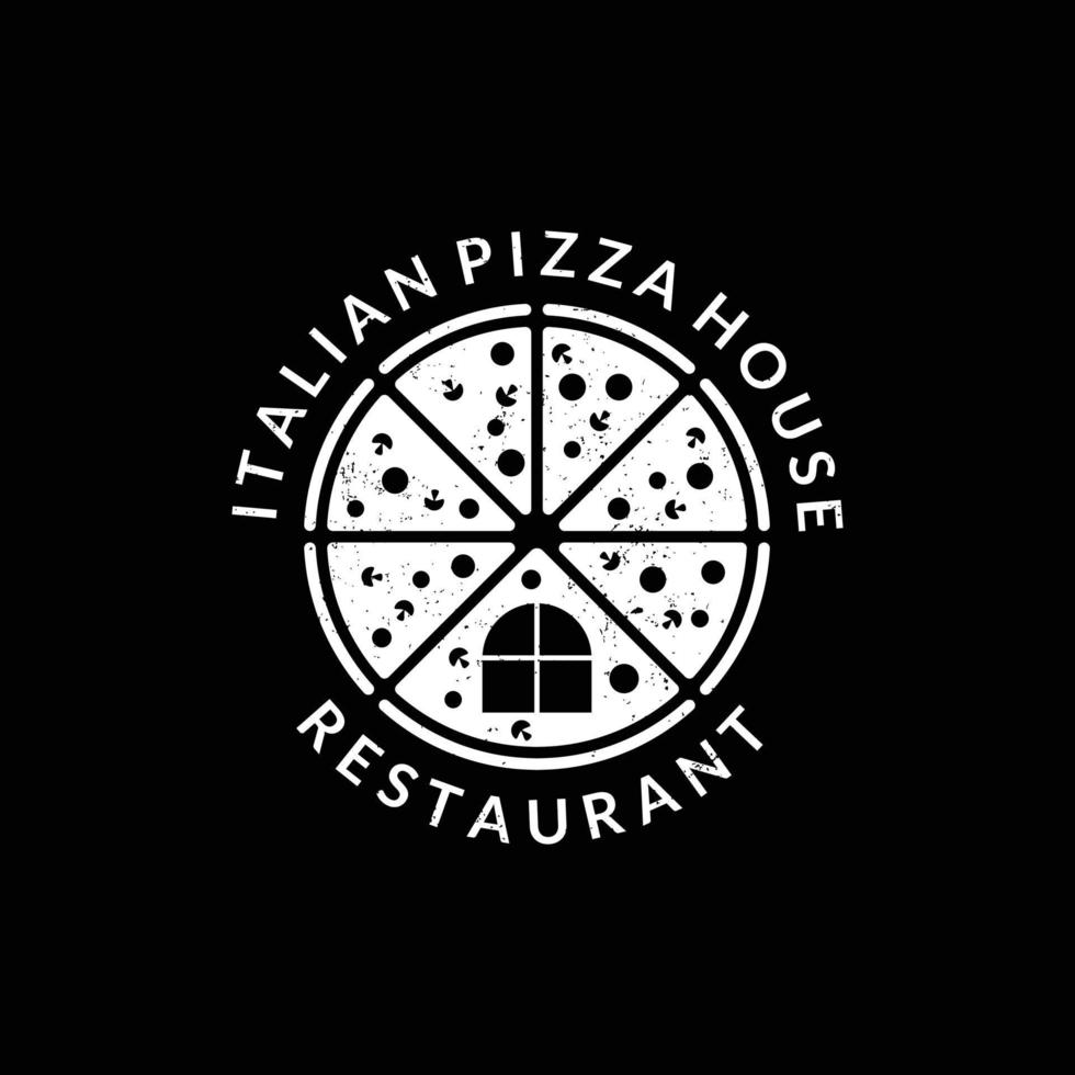 italian pizza house restaurant logo vector