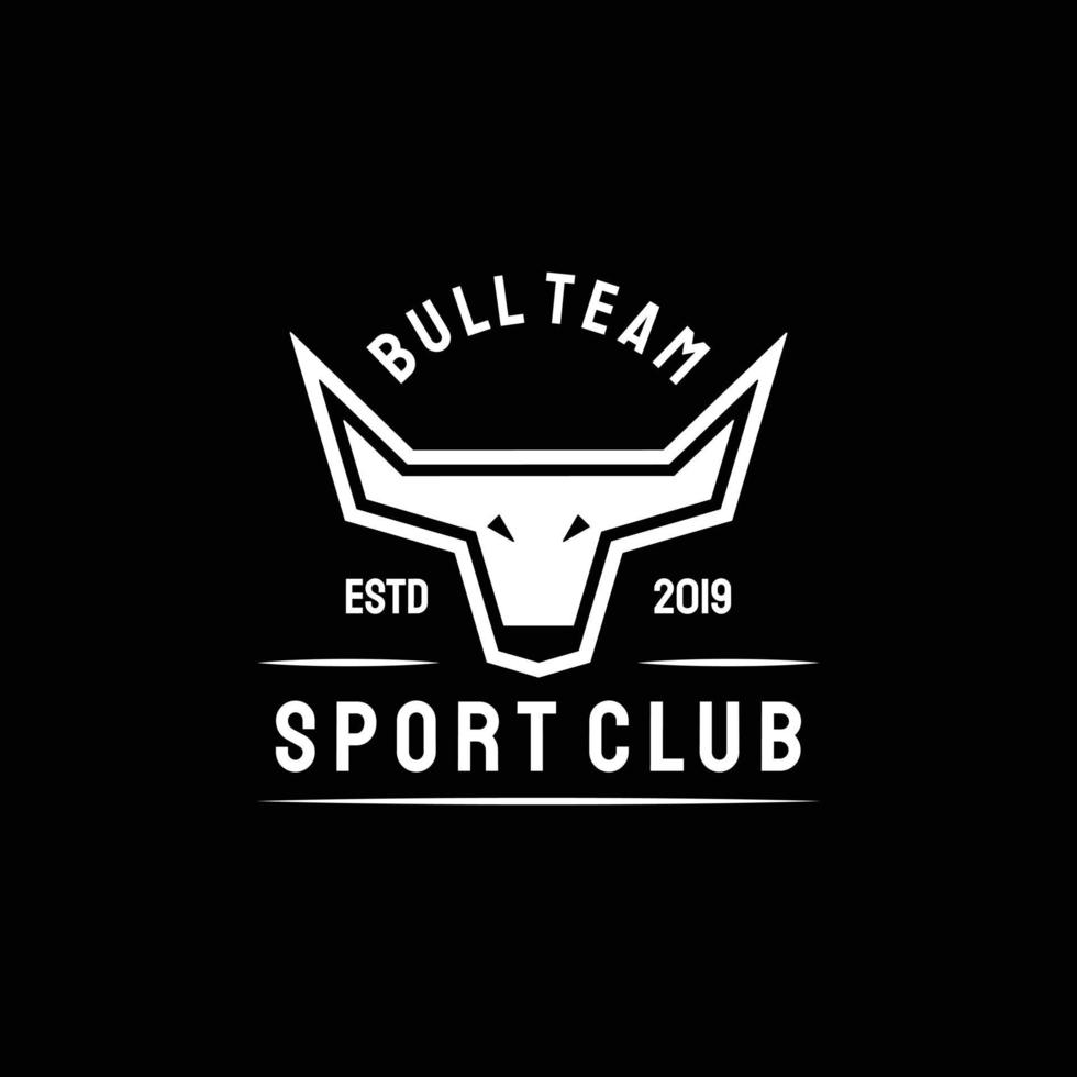 bull sport club logo design vector