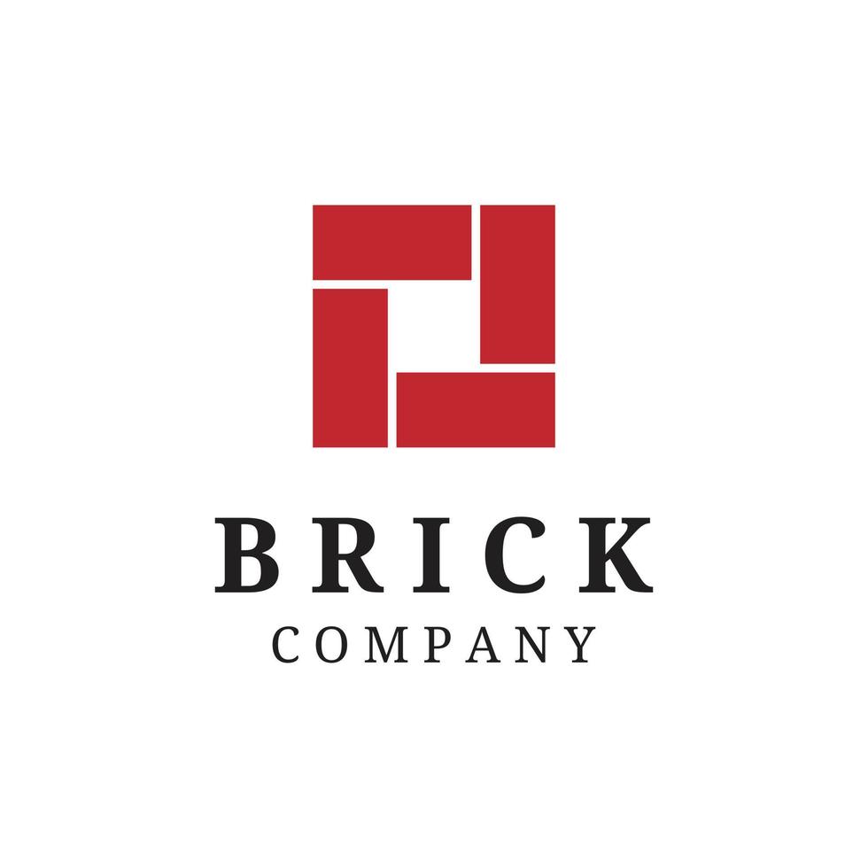red brick vector logo template