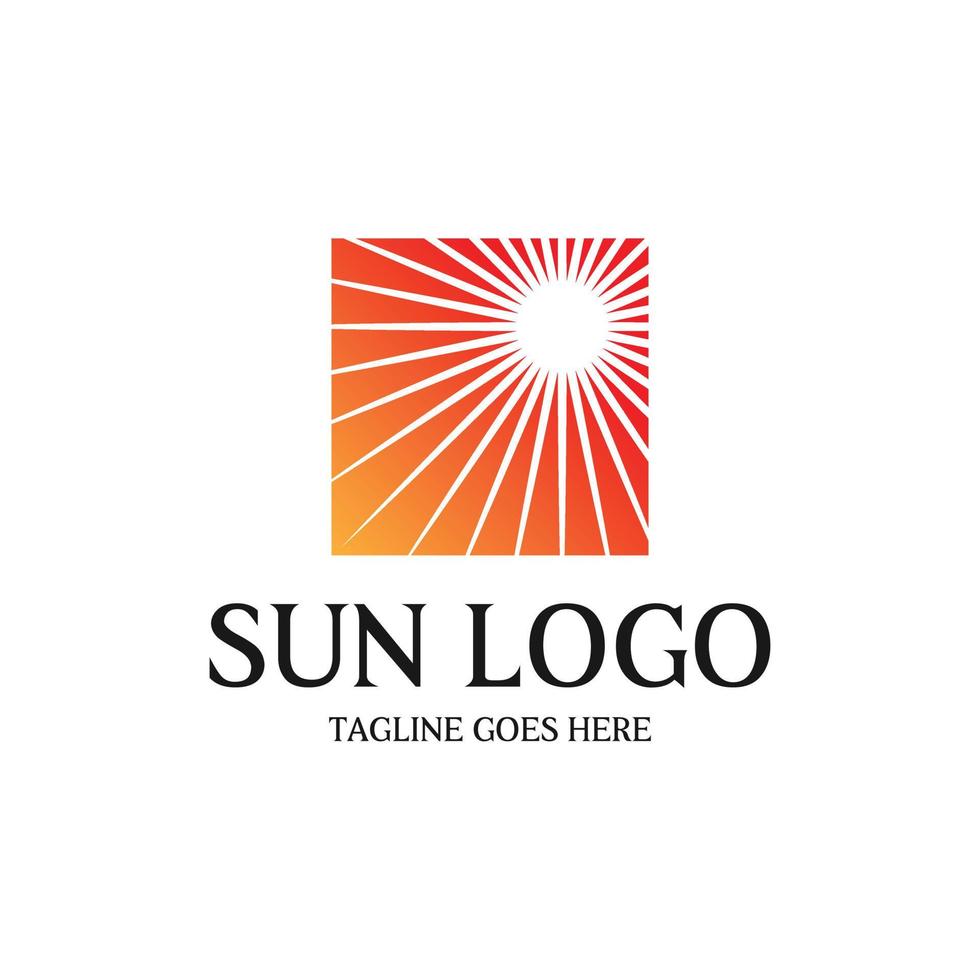 sun or solar vector logo design
