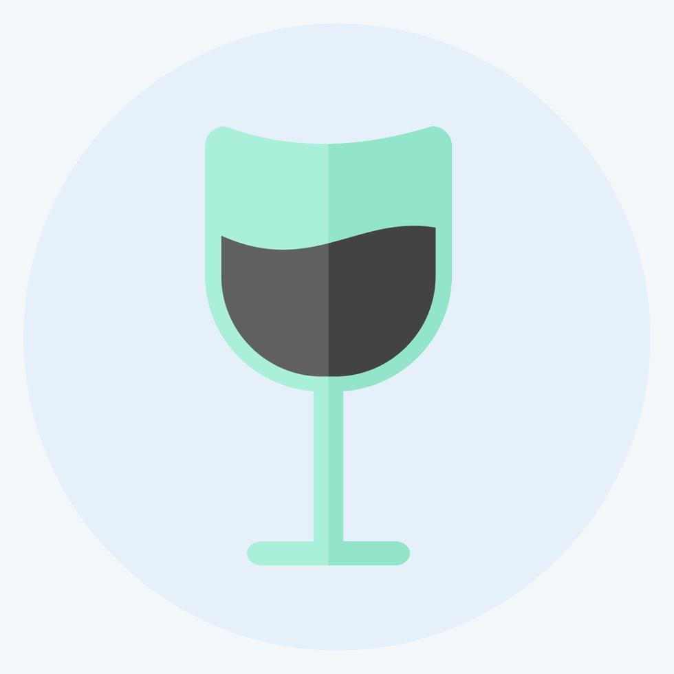 Cocktail Icon in trendy flat style isolated on soft blue background vector