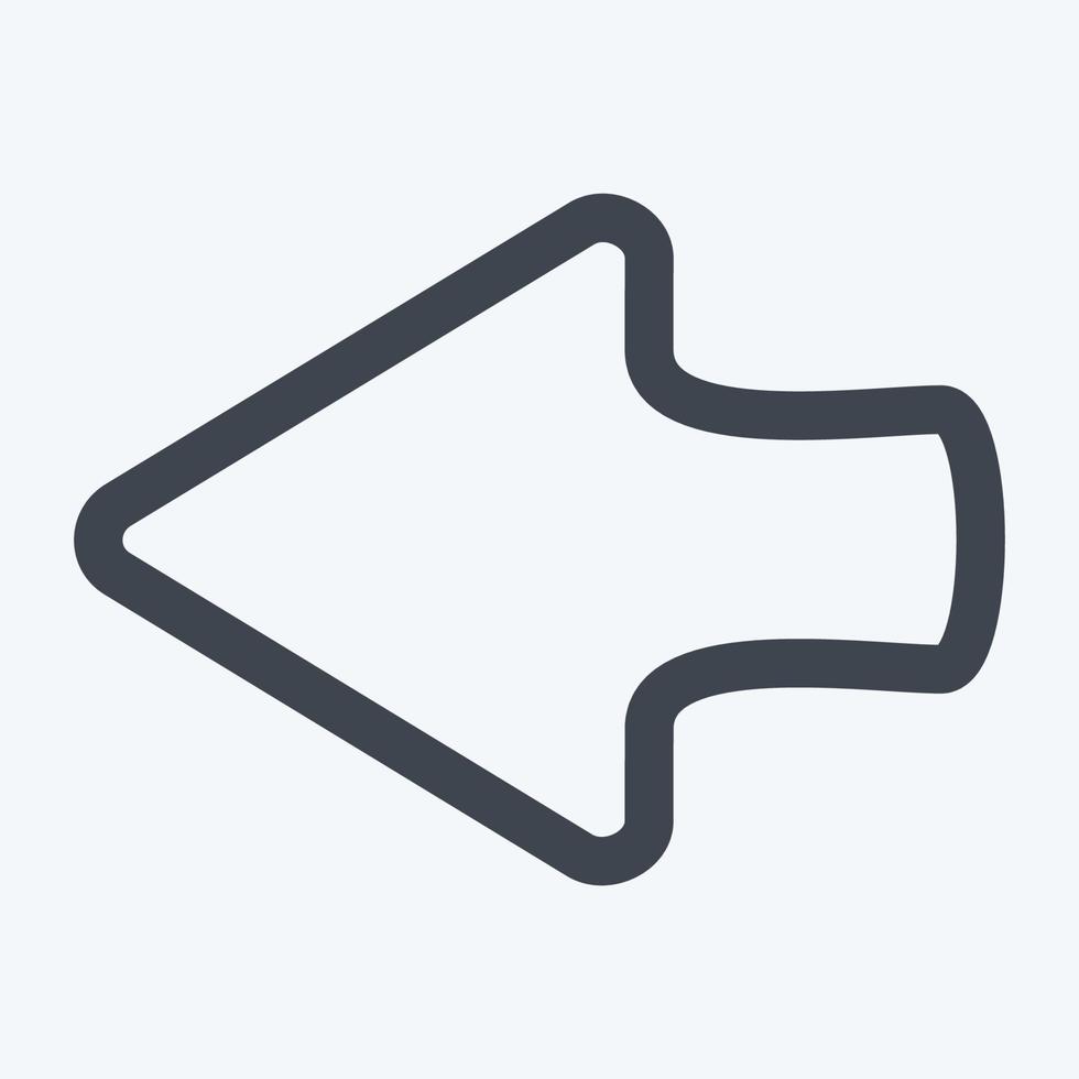 Icon Left 2 - Line Style.eps vector