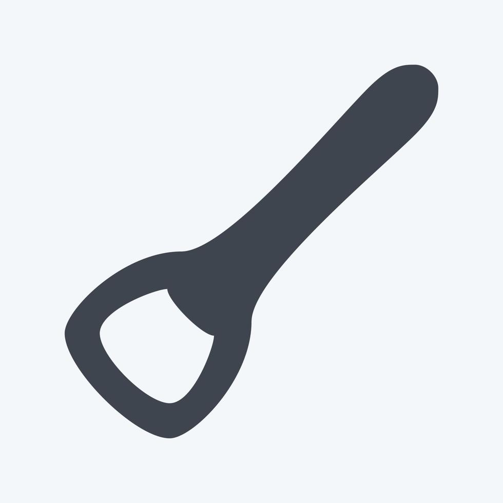 Icon Bottle Opener - Glyph Style - Simple illustration,Editable stroke vector