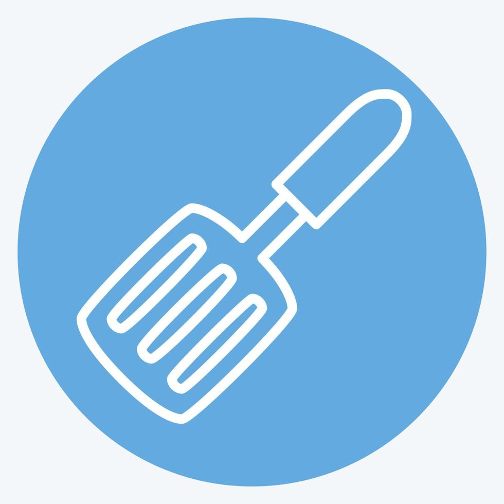Icon Spatula - Blue Eyes Style - Simple illustration,Editable stroke vector
