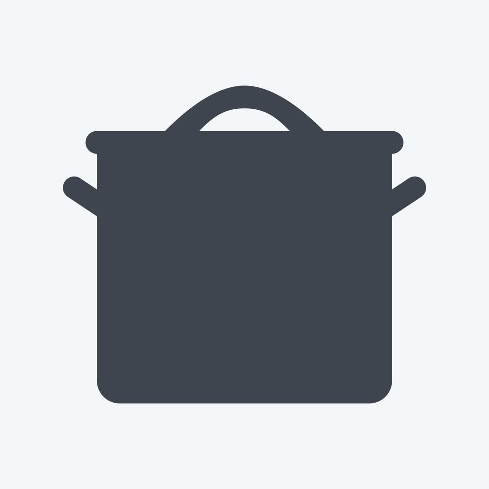 Icon Pot - Glyph Style - Simple illustration,Editable stroke vector