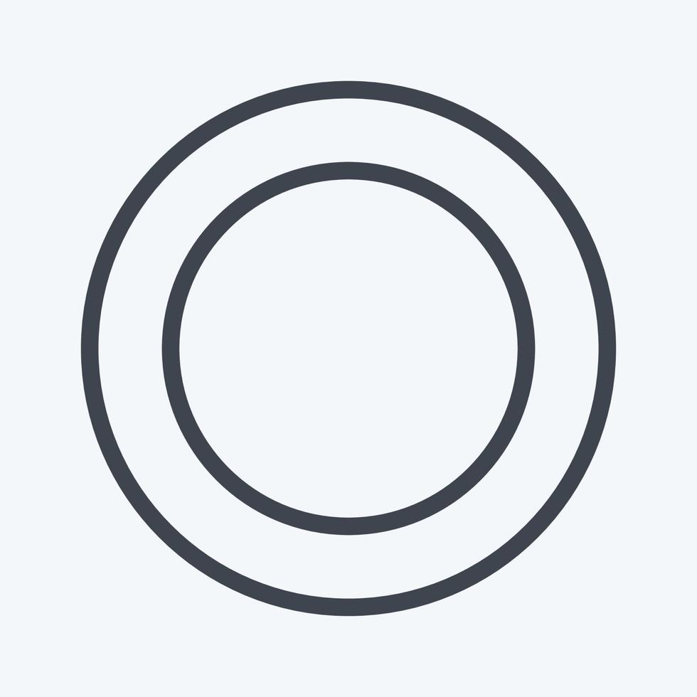 Icon Plate - Line Style - Simple illustration,Editable stroke vector