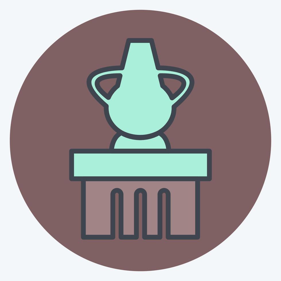 Icon Jar on Display - Color Mate Style- Simple illustration, Good for Prints , Announcements, Etc vector