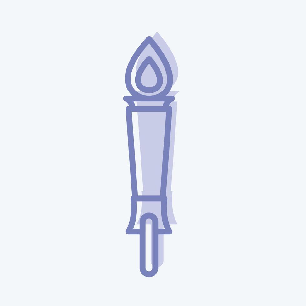 Icon Museum Torch - Two Tone Style - Simple illustration, Good for Prints , Announcements, Etc vector