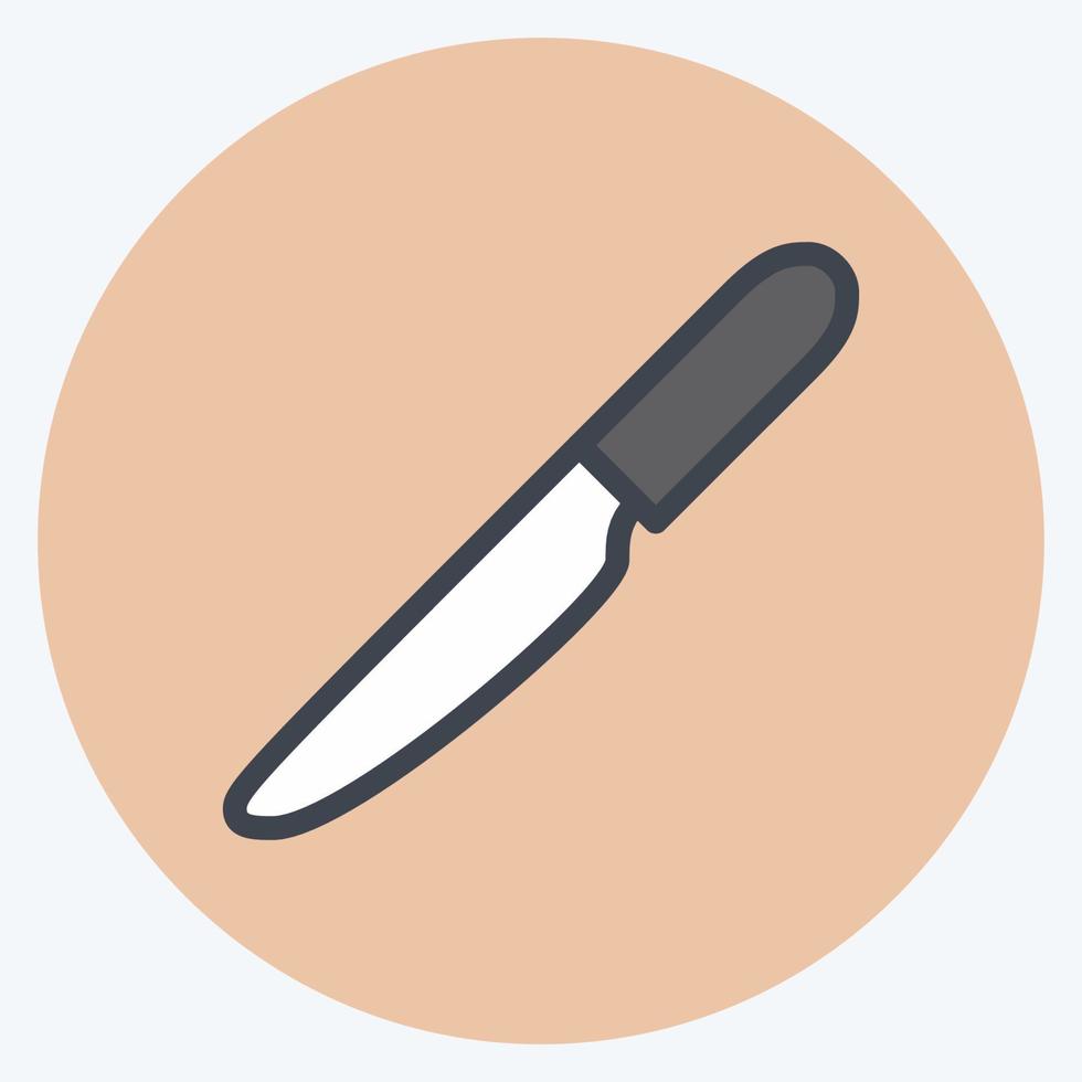 Icon Carving Knife - Color Mate Style - Simple illustration,Editable stroke vector