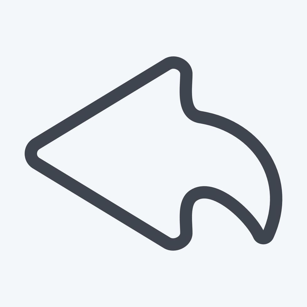 Icon Left - Line Style.eps vector