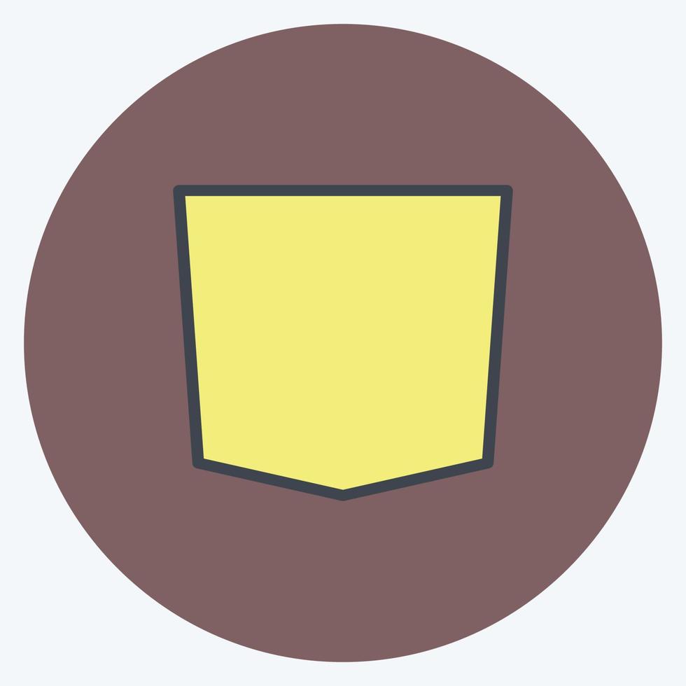 Pocket Square Icon in trendy color mate style isolated on soft blue background vector