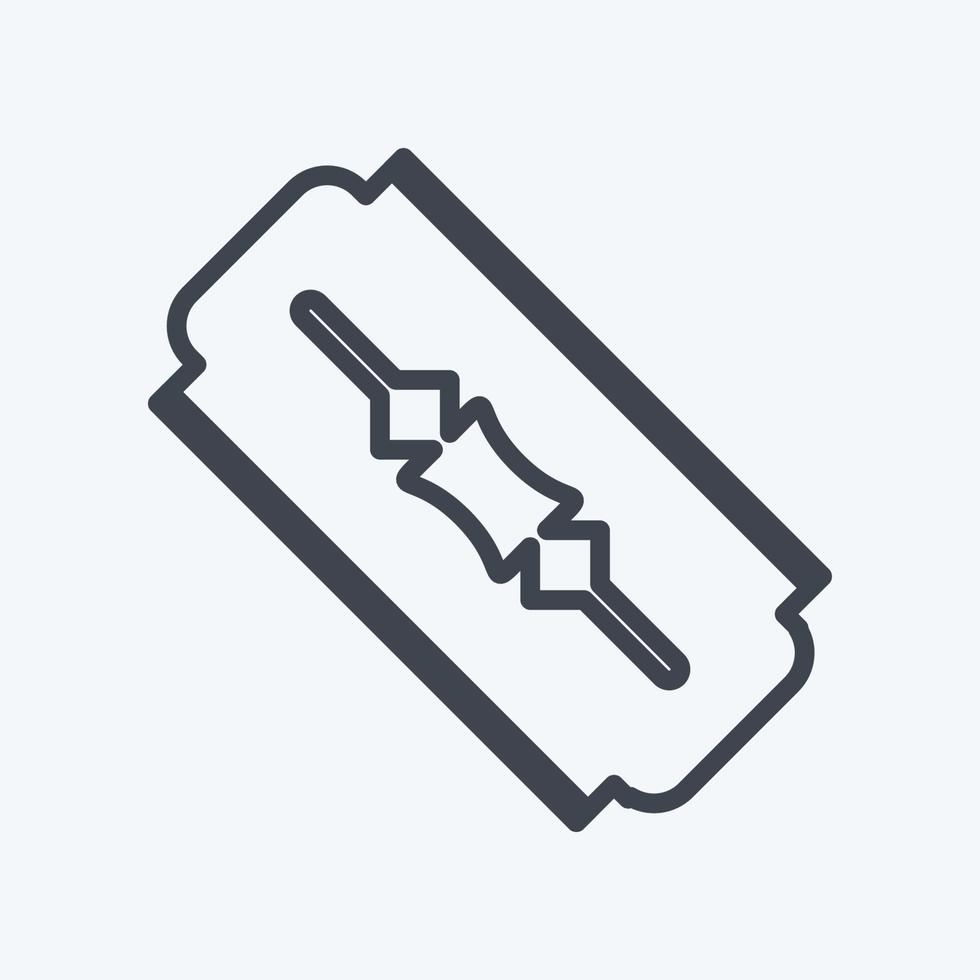 Blade Icon in trendy line style isolated on soft blue background vector