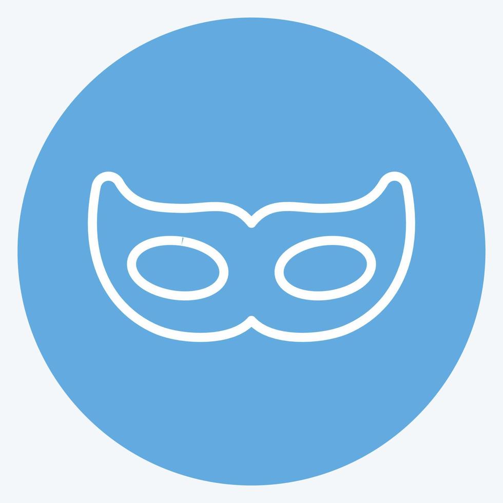 Eyes Mask Icon in trendy blue eyes style isolated on soft blue background vector