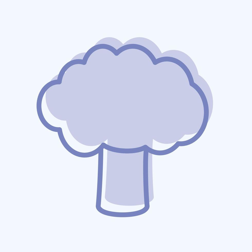 Tree I Icon in trendy two tone style isolated on soft blue background