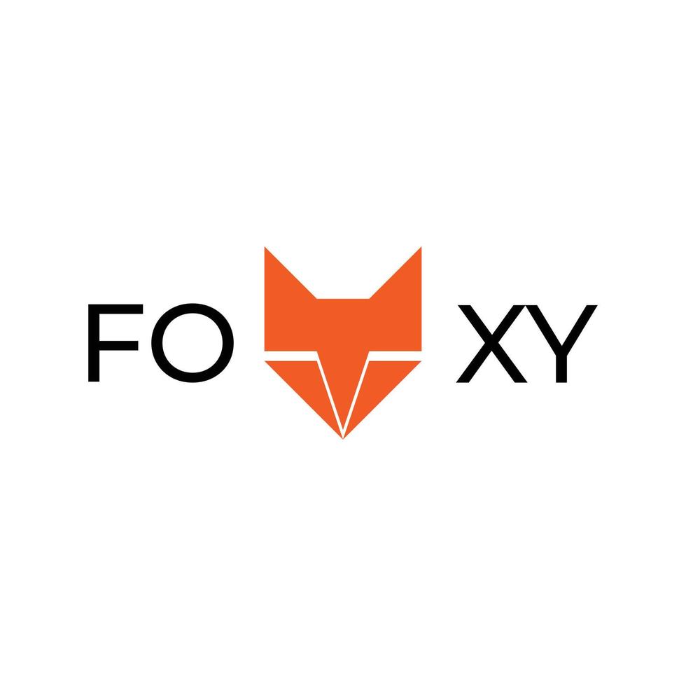 Simple modern fox logo design vector