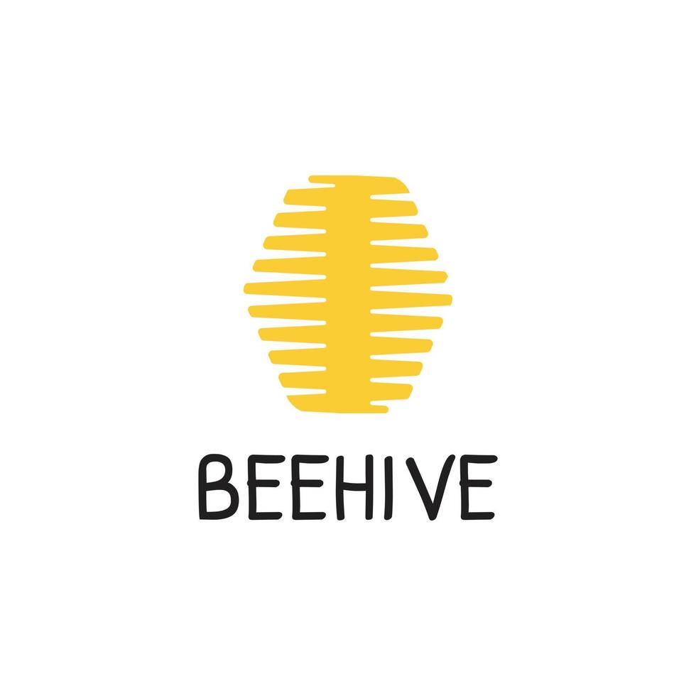 simple beehive logo design vector