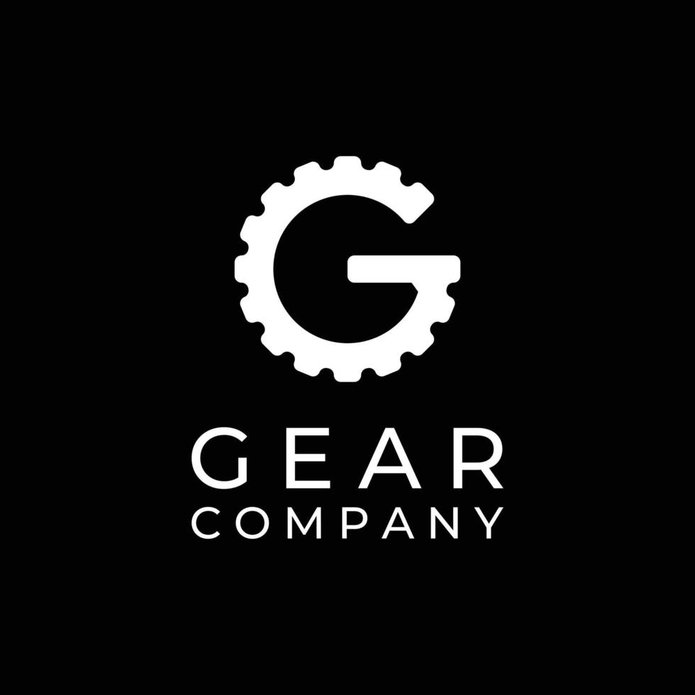 letter g gear logo design vector