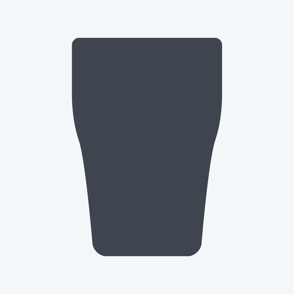 Icon Glass - Glyph Style - Simple illustration,Editable stroke vector