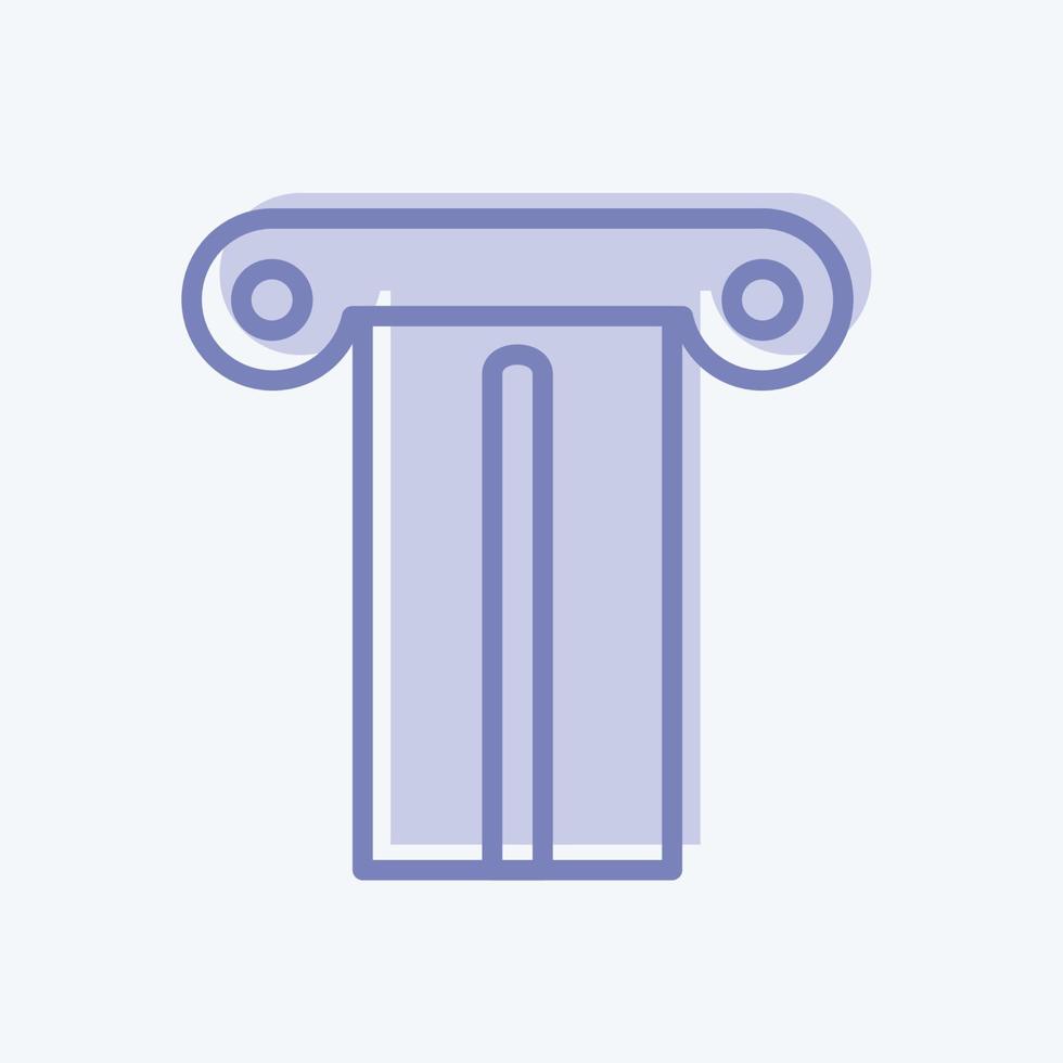 Icon Pillar - Two Tone Style - Simple illustration, Good for Prints , Announcements, Etc vector