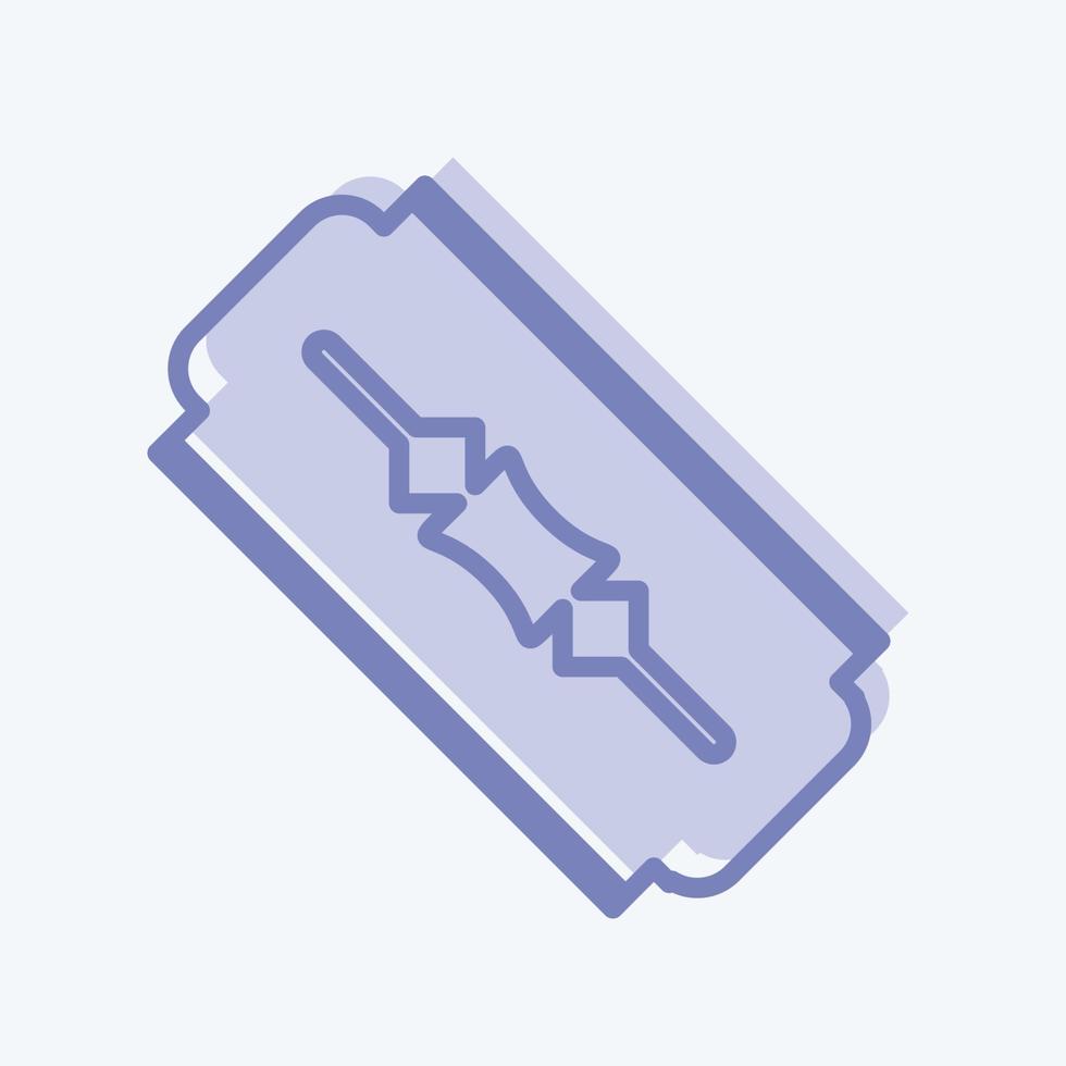 Blade Icon in trendy two tone style isolated on soft blue background vector