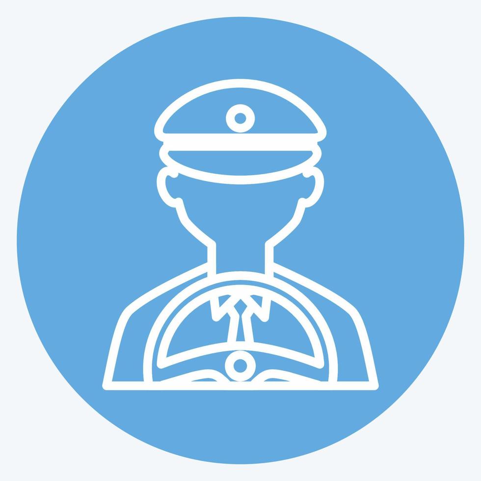 Driving Icon in trendy blue eyes style isolated on soft blue background vector