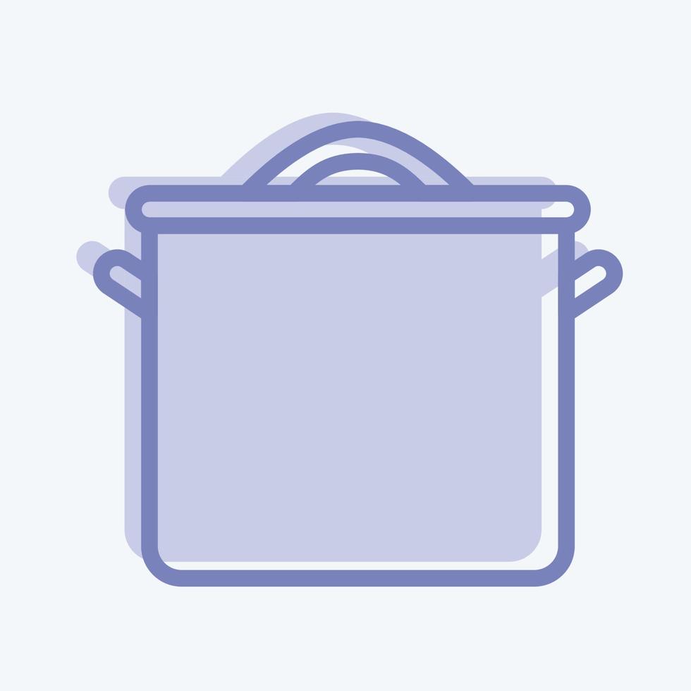 Icon Pot - Two Tone Style - Simple illustration,Editable stroke vector