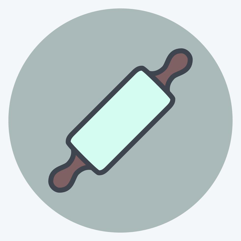 Icon Rolling Pin - Color Mate Style - Simple illustration,Editable stroke vector