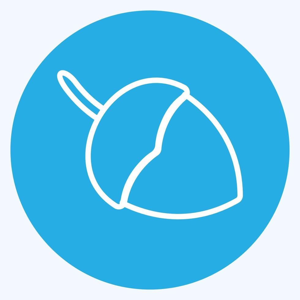 Single Acorn Icon in trendy blue eyes style isolated on soft blue background vector