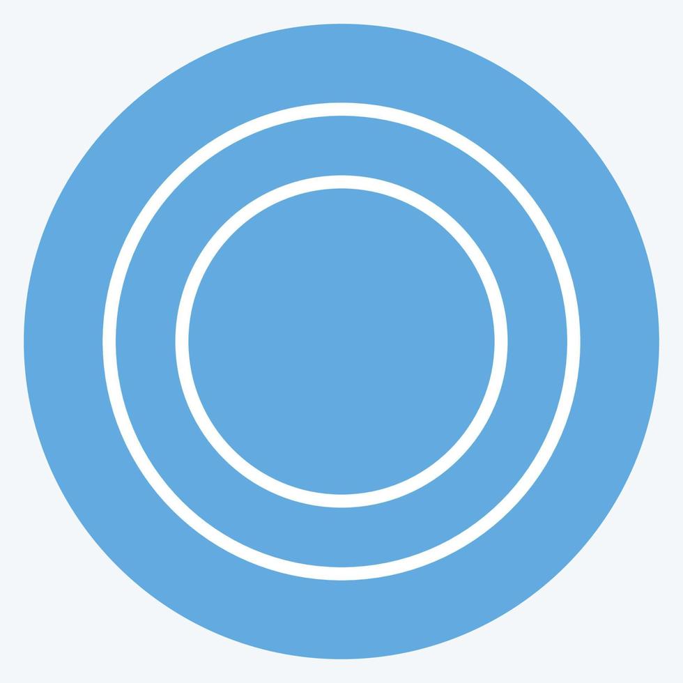 Icon Plate - Blue Eyes Style - Simple illustration,Editable stroke vector