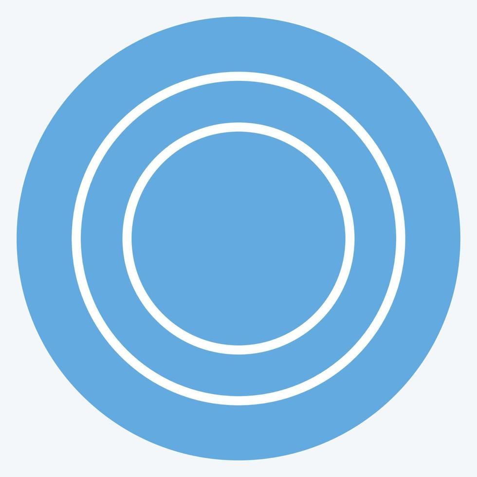 Icon Plate - Blue Eyes Style - Simple illustration,Editable stroke vector