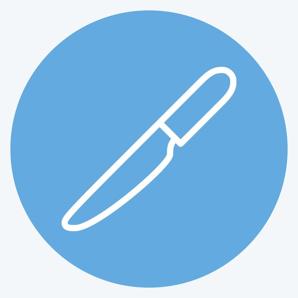 Icon Carving Knife - Blue Eyes Style - Simple illustration,Editable stroke vector