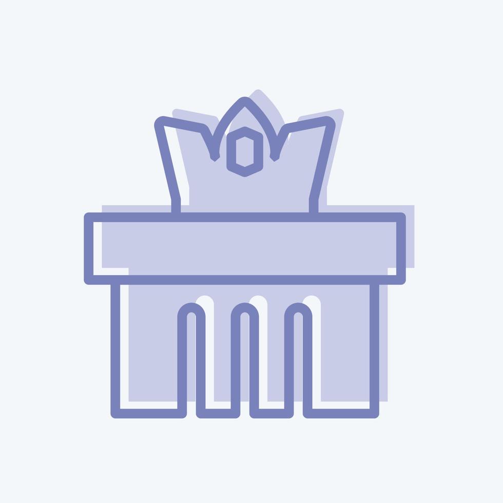 Icon Crown Exhibit - Two Tone Style - Simple illustration, Good for Prints , Announcements, Etc vector