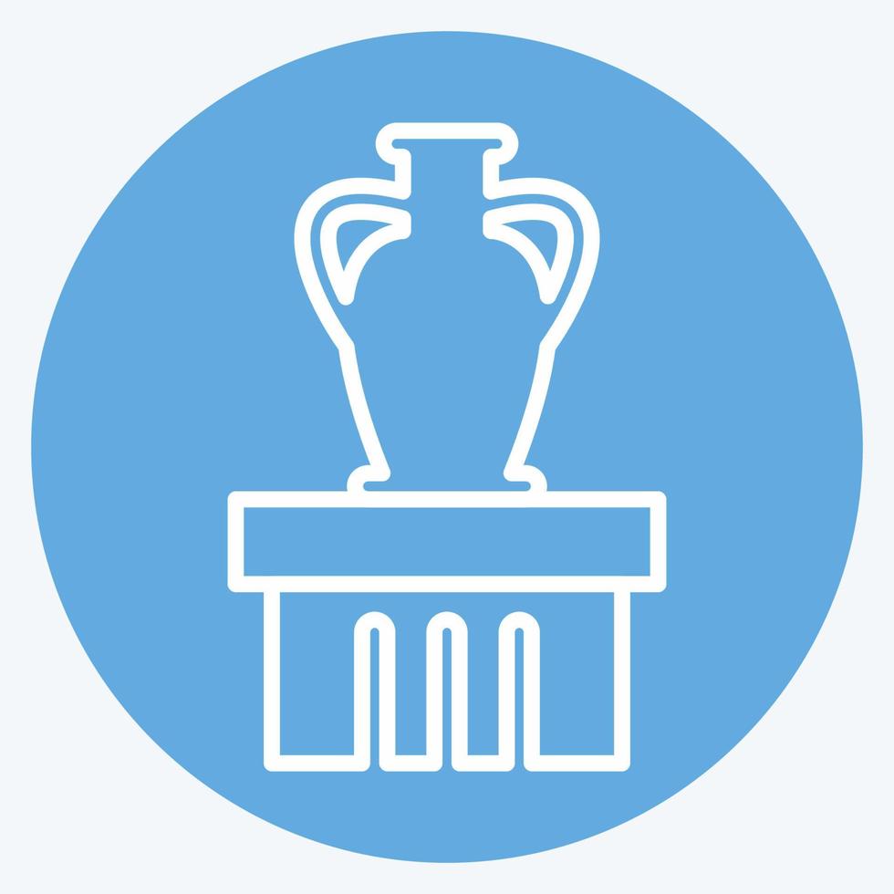 Icon Vase Exhibit - Blue Eyes Style- Simple illustration, Good for Prints , Announcements, Etc vector