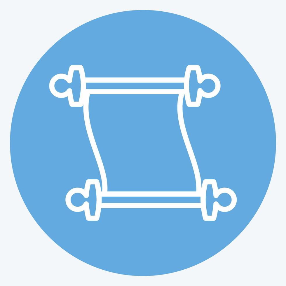 Icon Scroll of Paper - Blue Eyes Style- Simple illustration, Good for Prints , Announcements, Etc vector