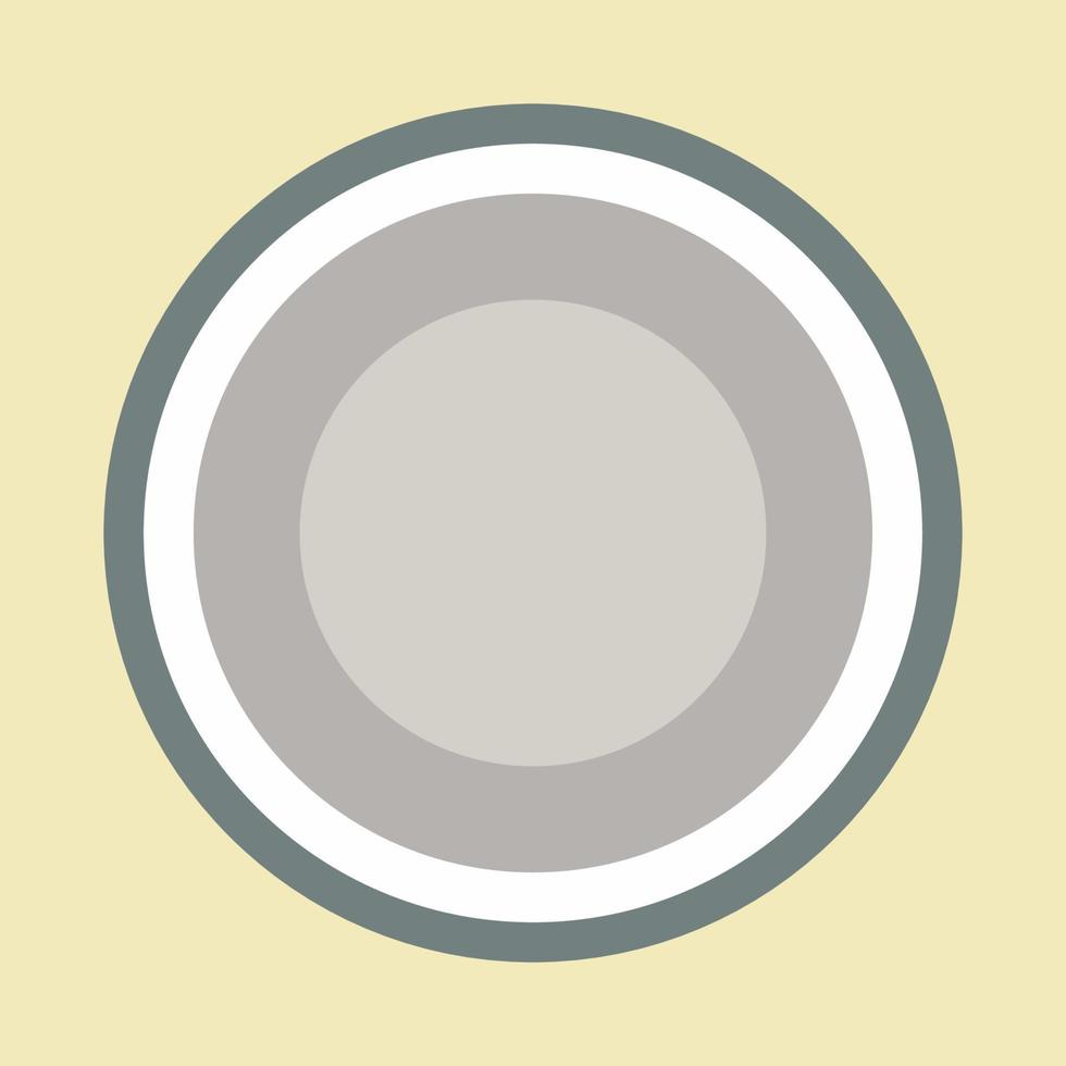 Sticker Plate - Simple illustration,Editable stroke vector
