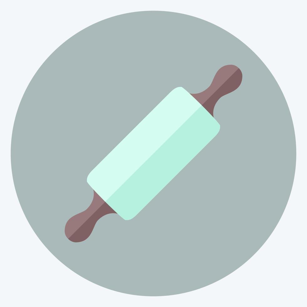 Icon Rolling Pin - Flat Style - Simple illustration,Editable stroke vector