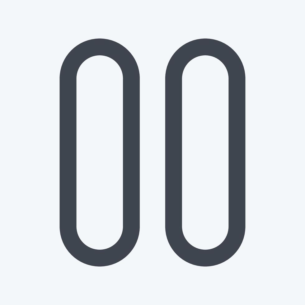 Icon Pause - Line Style.eps vector