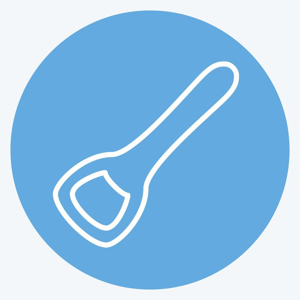 Icon Bottle Opener - Blue Eyes Style - Simple illustration,Editable stroke vector