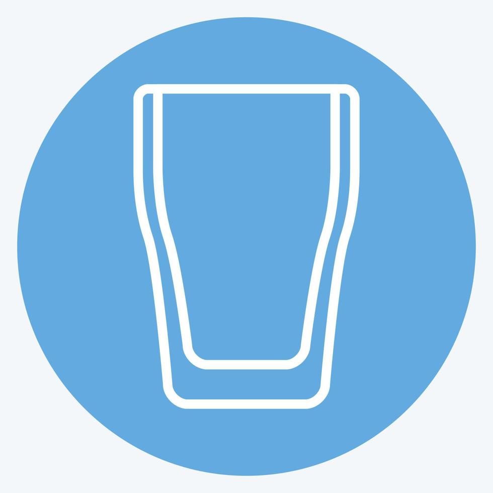 Icon Glass - Blue Eyes Style - Simple illustration,Editable stroke vector