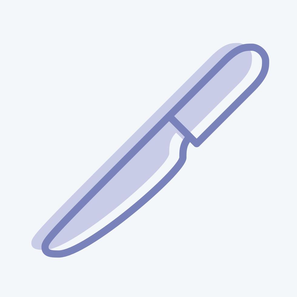 Icon Carving Knife - Two Tone Style - Simple illustration,Editable stroke vector