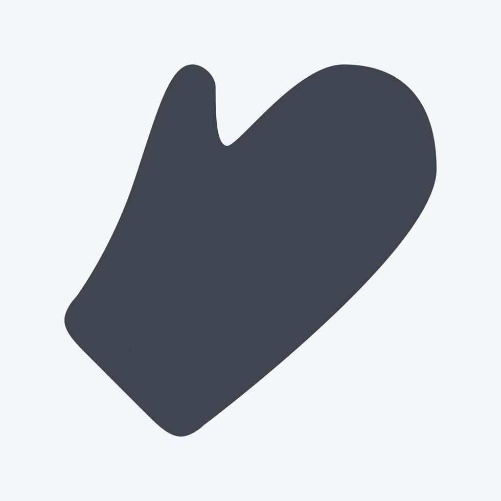 Icon Oven Mitt - Glyph Style - Simple illustration,Editable stroke vector