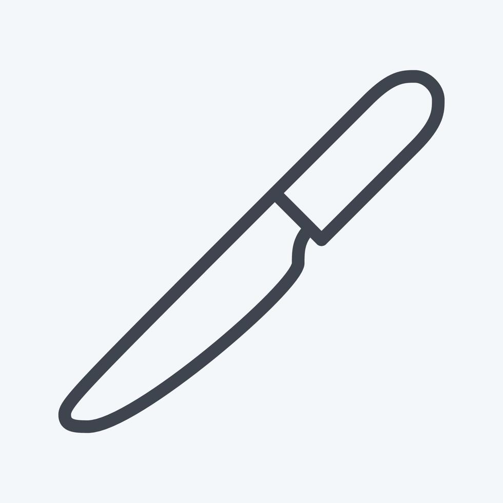 Icon Carving Knife - Line Style - Simple illustration,Editable stroke vector