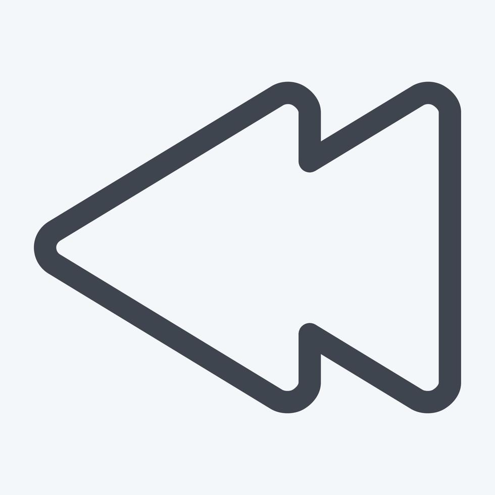 Icon Previous - Line Style.eps vector