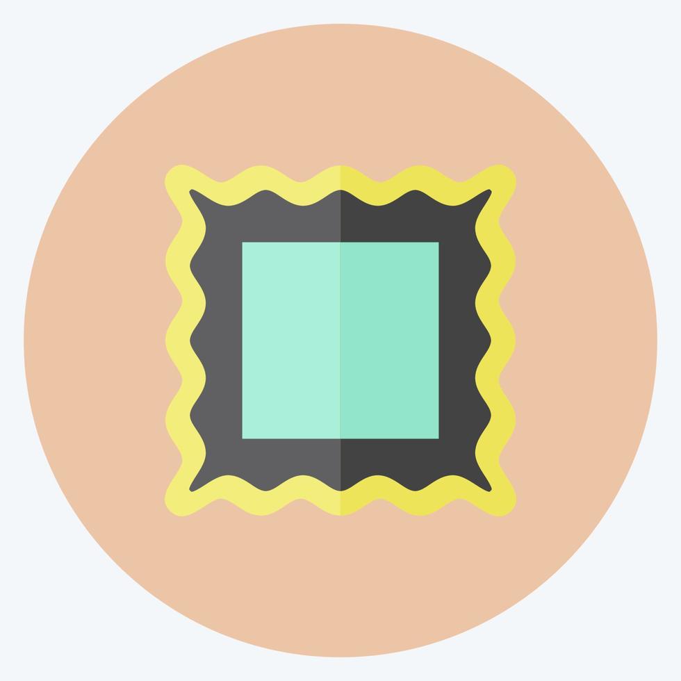 Frame I Icon in trendy flat style isolated on soft blue background vector
